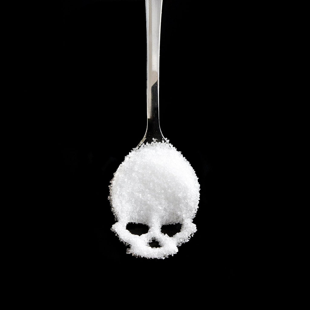 Silver Skull teaspoon in stainless steel.
