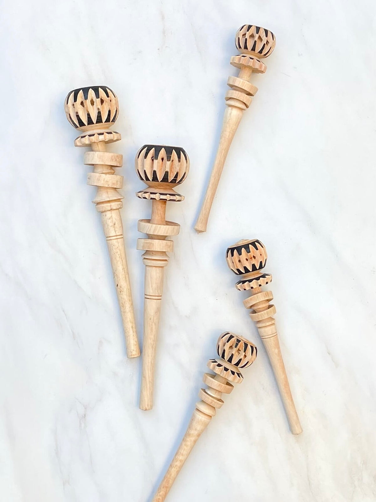CHAMPS Artisanal Mexican Molinillo 12.5-Inch | Mexican Hot Chocolate Mixer  | Molinillo de Chocolate de Madera | Wood Stirrer Whisk | Handmade Premium