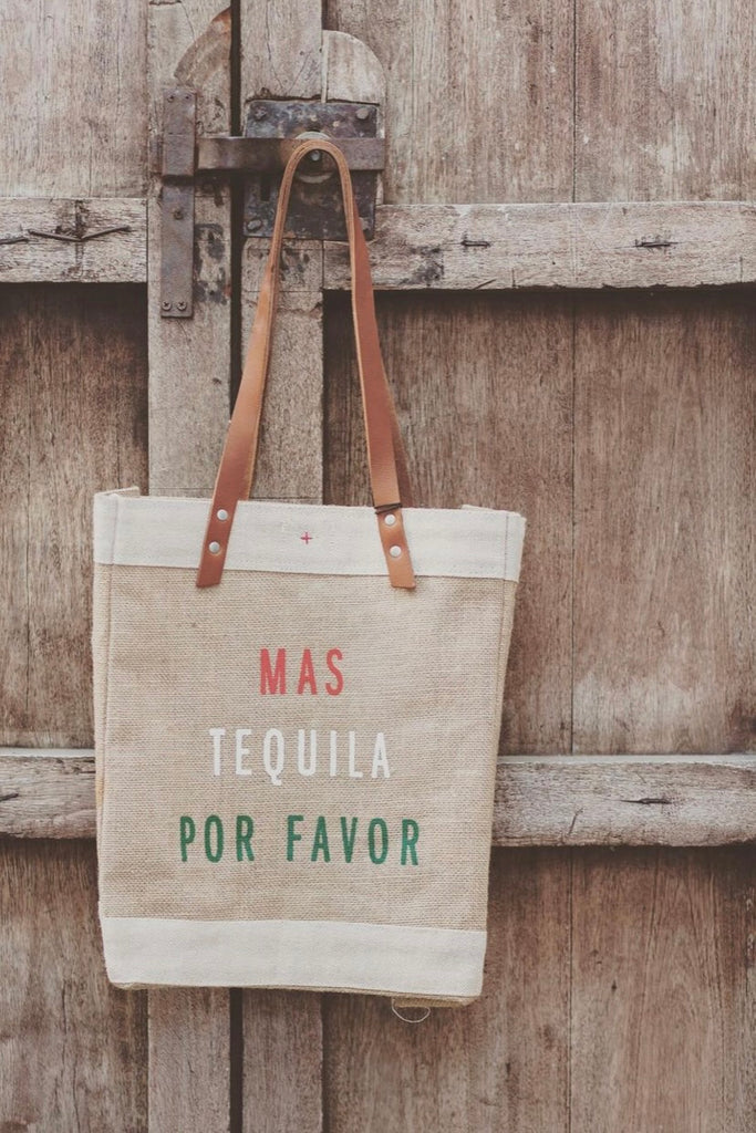 Large Tote Bag, Tequila, Happy Hour, Canvas Tote Bag, Heavy Weight Bag,  Shoulder Bag, Mother's Day Gift Idea, Reusable Bag, High Quality